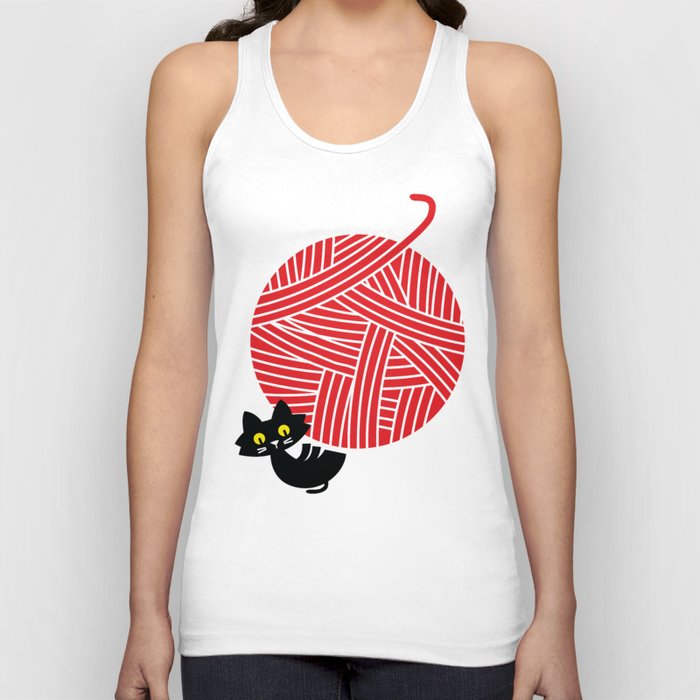 Fitz - Happiness (cat and yarn) Tank Top