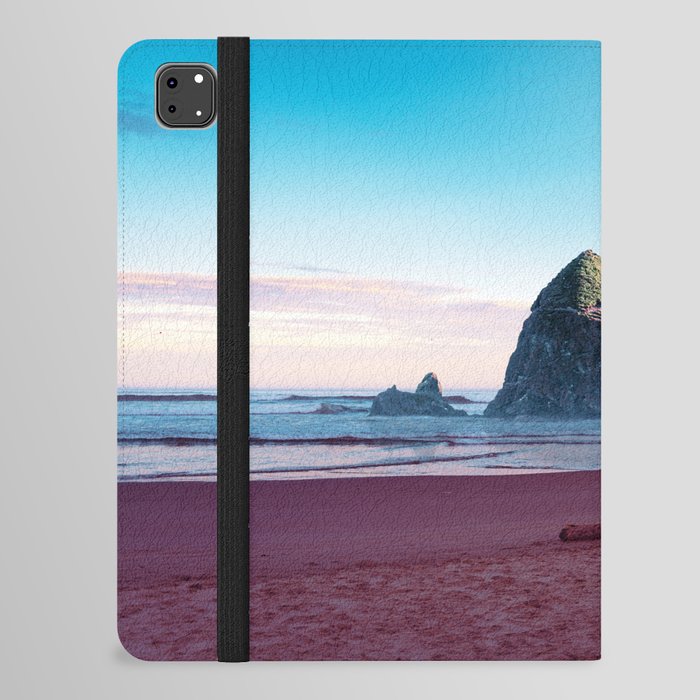 Cannon Beach and Haystack Rock Sunset | Photography and Collage on the Oregon Coast iPad Folio Case