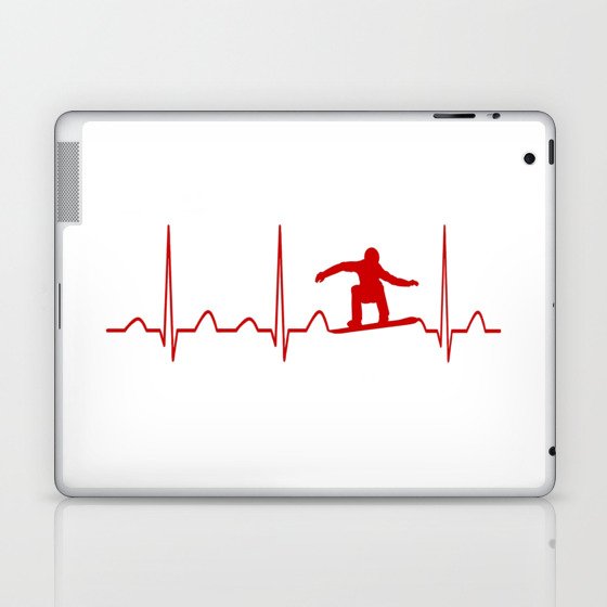 SNOWBOARDER'S HEARTBEAT Laptop & iPad Skin