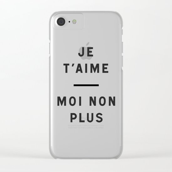 Je t'aime...moi non plus Clear iPhone Case