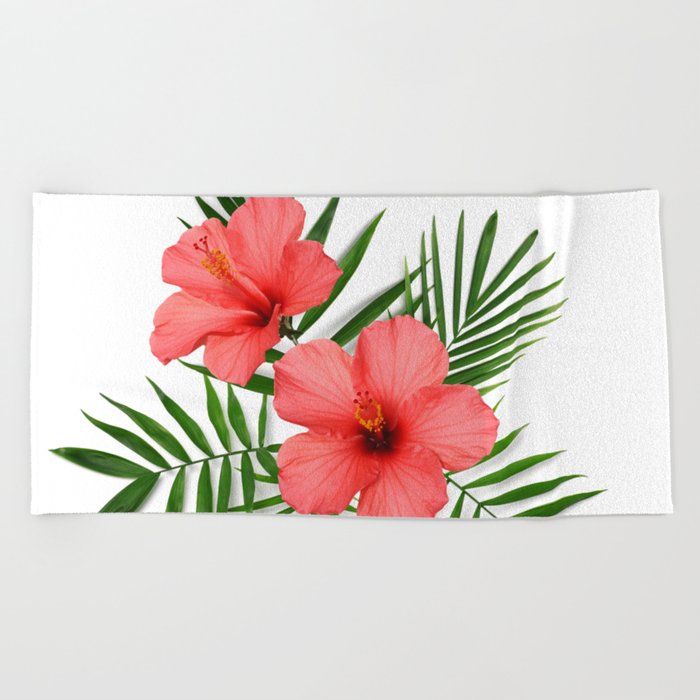 Tropical floral composition Beach Towel