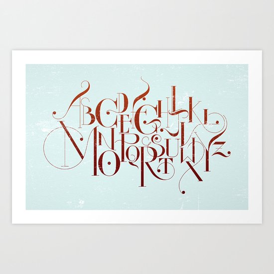 Maya's Alphabet Art Print