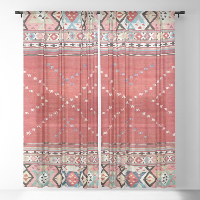 Fethiye Southwest Anatolian Camel Cover Print Sheer Curtain
