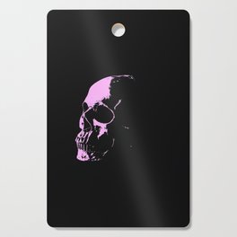Pink skull on black Cutting Board