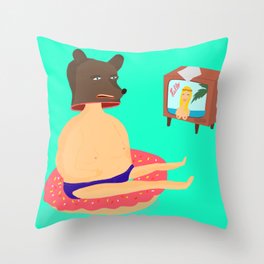 Cicciolina on TV today Throw Pillow