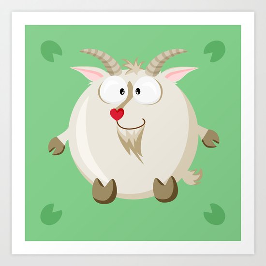 Goat from the circle series Art Print