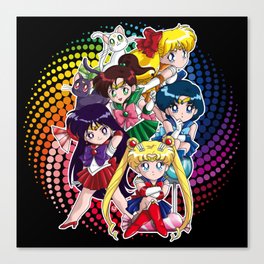 Sailor Moon - Chibi Candy (black edition) Canvas Print