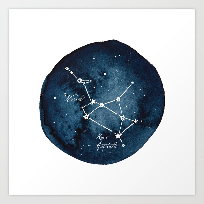 Sagittarius Zodiac Constellation Art Print By Alinariumm Society6