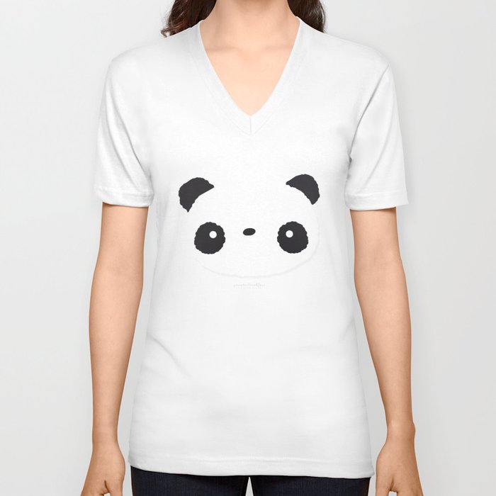 Panda in love V Neck T Shirt