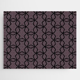 Black and Dark Purple Shape Mosaic Pattern Pairs DE 2022 Trending Color Grapes of Wrath DET409 Jigsaw Puzzle