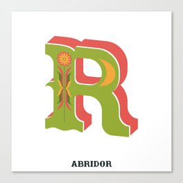 Abridor Type Design R Canvas Print