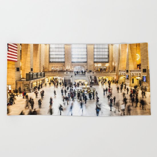 Grand Central Station New York City Beach Towel
