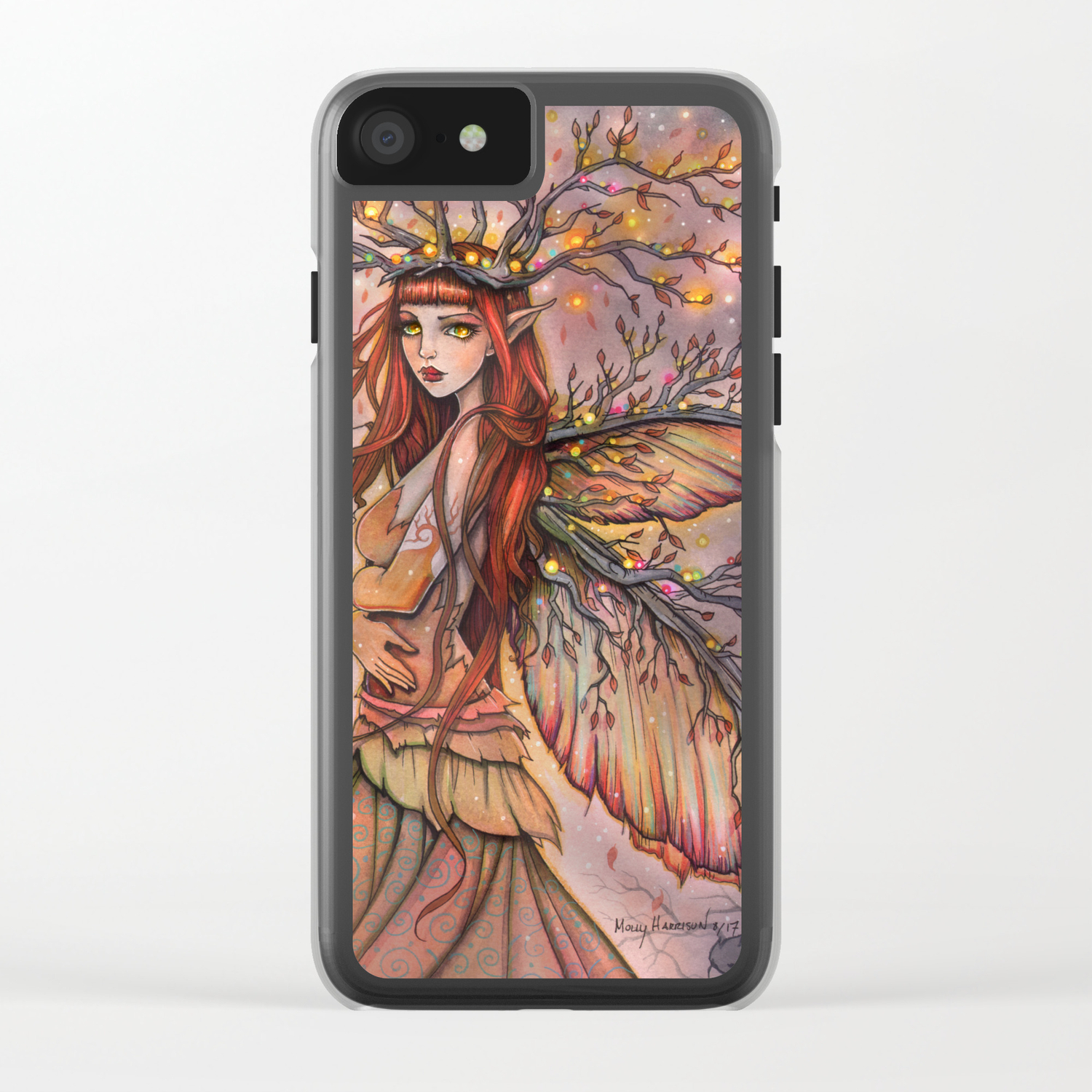 Autumn Queen Fairy Fantasy Art Clear Iphone Case
