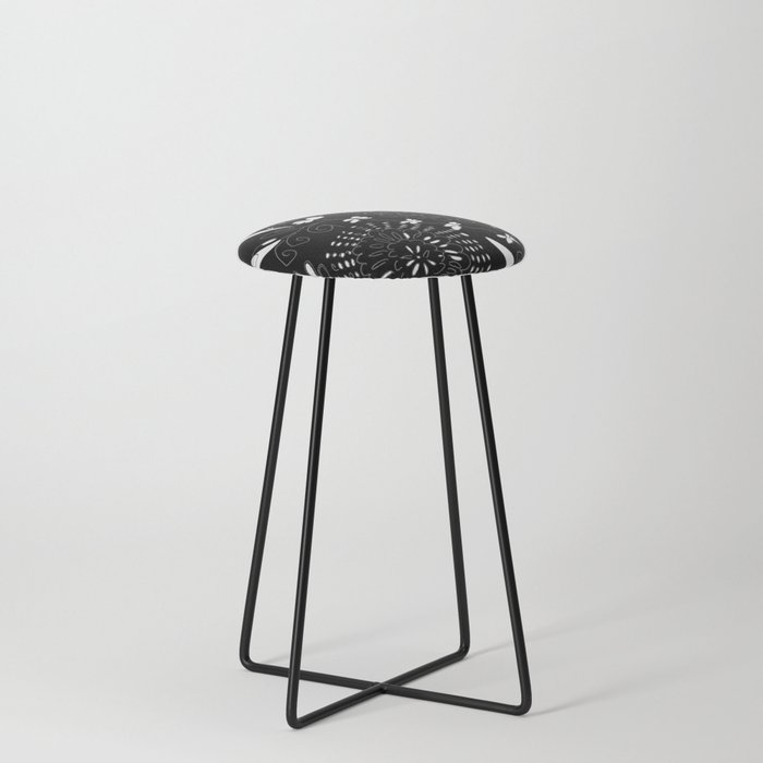black toile by cocoblue Counter Stool