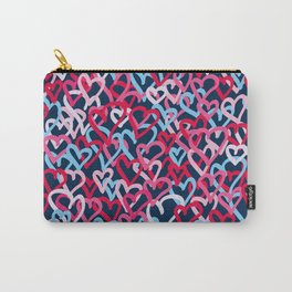 Colorful  Hearts - Graffiti Style Carry-All Pouch