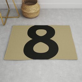 Number 8 (Black & Sand) Area & Throw Rug