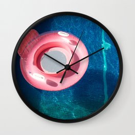 Rose blue swimming pool Wall Clock