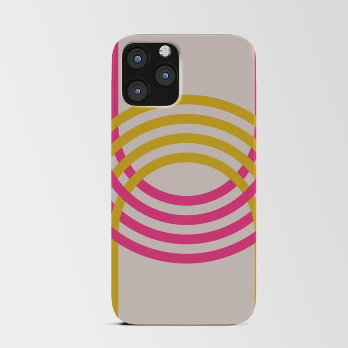 Arches in Pink and Cheerful Yellow iPhone Card Case