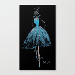Blue and Light Haute Couture Fashion Illustration Canvas Print