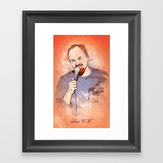 Make Me Laugh - Louis CK Framed Art Print