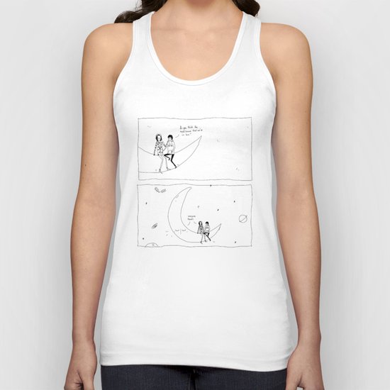 the moon knows Unisex Tank Top