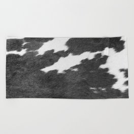 Monochrome Cowhide Composition Beach Towel