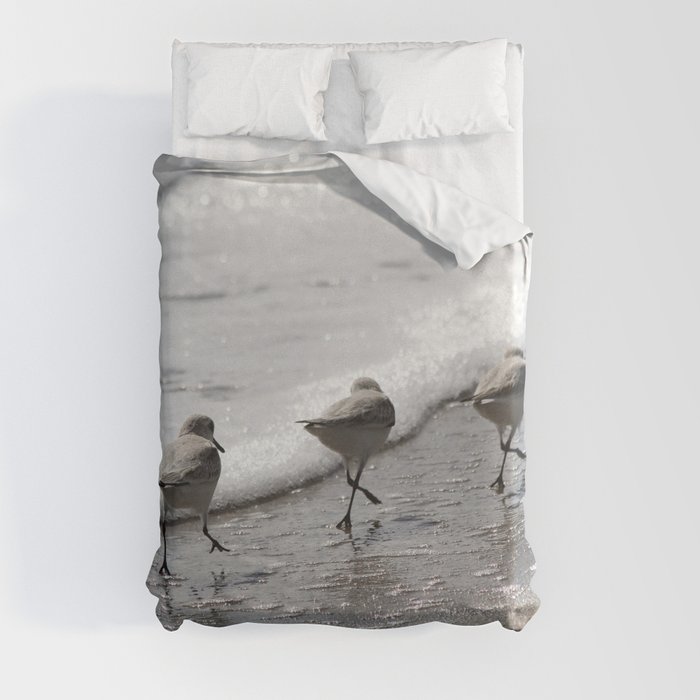 Sandpipers Birds on the Beach Duvet Cover