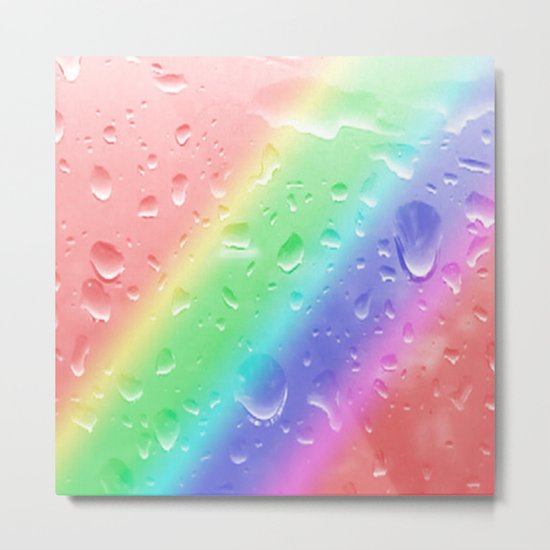 Rain on the rainbow Metal Print
