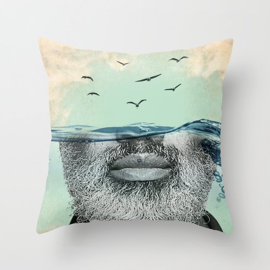 Under the water line Throw Pillow