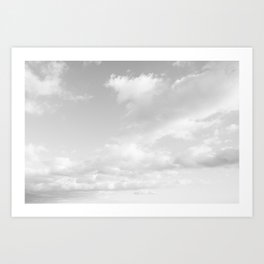 Grey Minimal Sky | Minimal, Modern Art Art Print