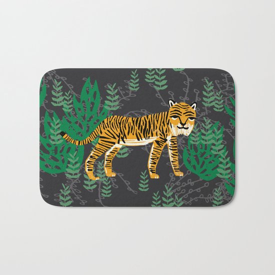 Safari Tiger by Andrea Lauren Bath Mat