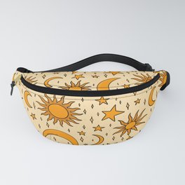 Vintage Sun and Star Print Fanny Pack