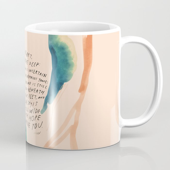 "Take Heart, Breathe Deep." Coffee Mug
