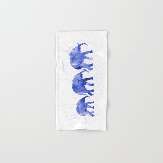 Blue elephants Hand & Bath Towel