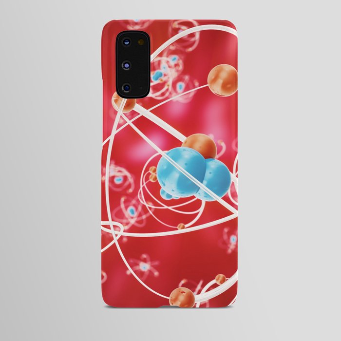 Abstract atom background, Chemistry model of molecule Android Case