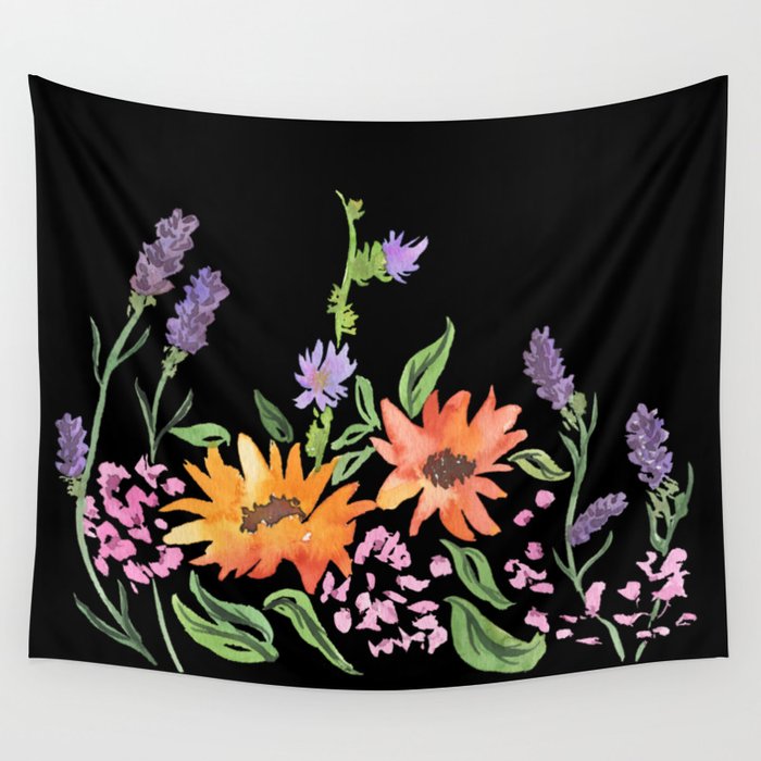 Jedburgh Black Wall Tapestry