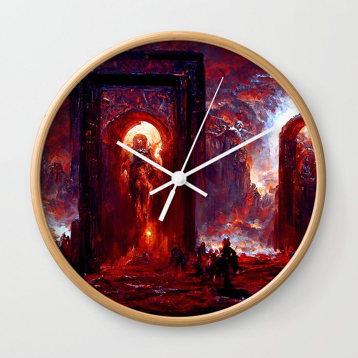 At the Gates of Hell Wall Clock
