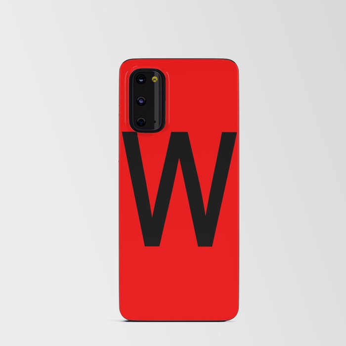 LETTER W (BLACK-RED) Android Card Case