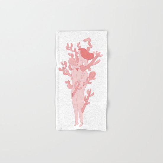 Pink Cactus Hand & Bath Towel