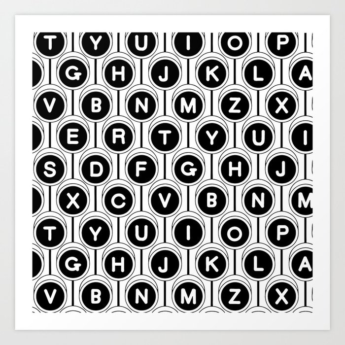 Typewriter Key Art Print