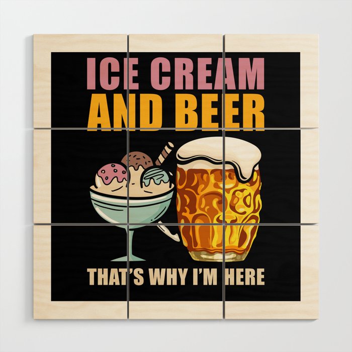 Ice Cream Wood Wall Art