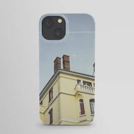The plane, the moon, the top of the building | Urban details in Lyon, France iPhone Case