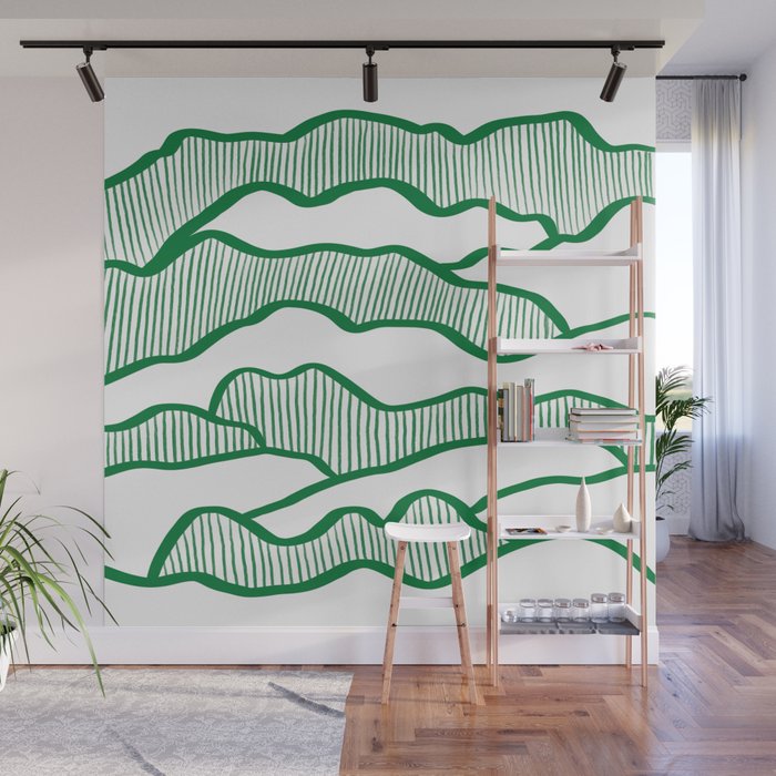 Abstract mountains line 11 Wall Mural