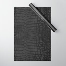 Black Crocodile Leather Print Wrapping Paper | Wildlife, Crocodile, Macro, Black, Gator, Graphicdesign, Blackwhite, Wild, Texture, Loolyelzayat 
