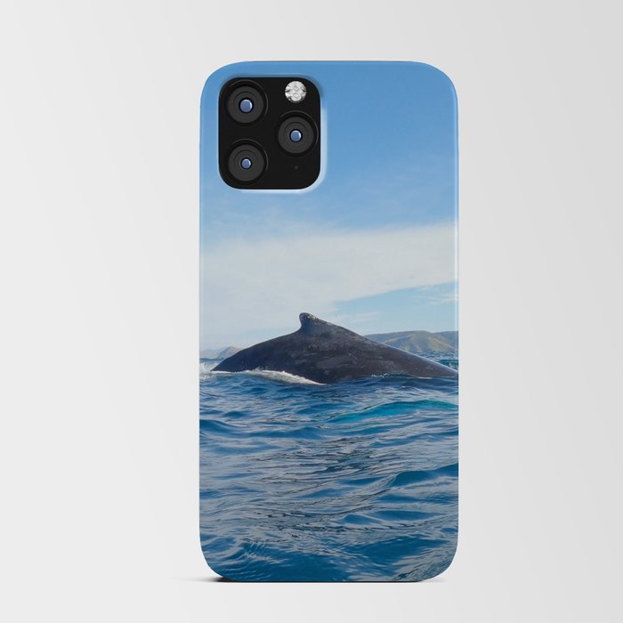 Whale fin of a humpback whale on the surface iPhone Card Case