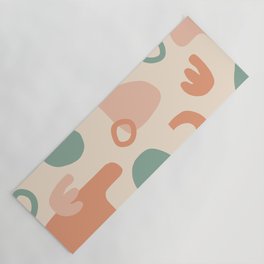 Abstract Shapes on Cream Yoga Mat