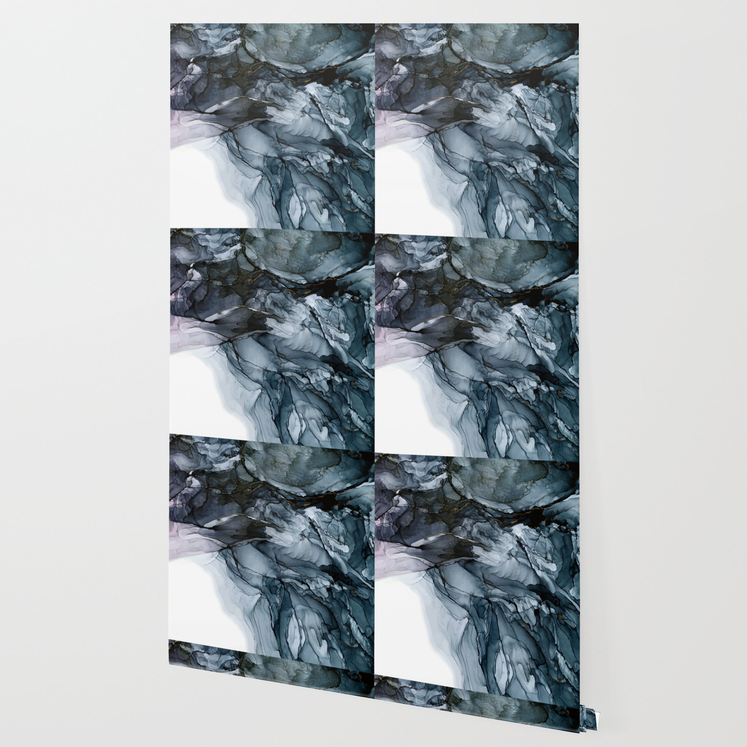 Dark Payne S Grey Flowing Abstract Painting Wallpaper By