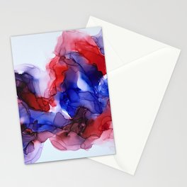 Collision in Red and Blue Stationery Card