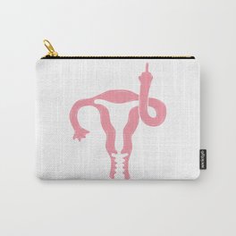 Uterus Shows Middle Finger Feminist Feminism Poison Carry-All Pouch