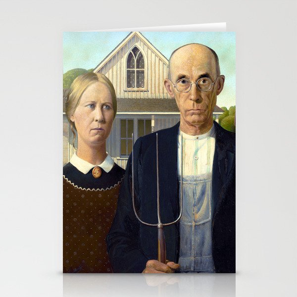 Grant Wood American Gothic Stationery Cards